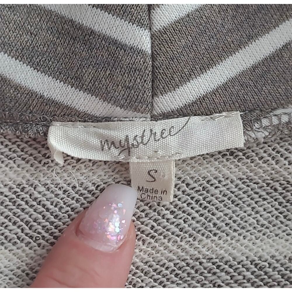 Women’s Mystree Striped Moto Jacket Size Small - Picture 5 of 6